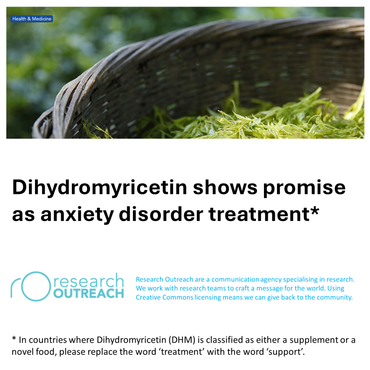 Dihydromyricetin shows promise as anxiety disorder support